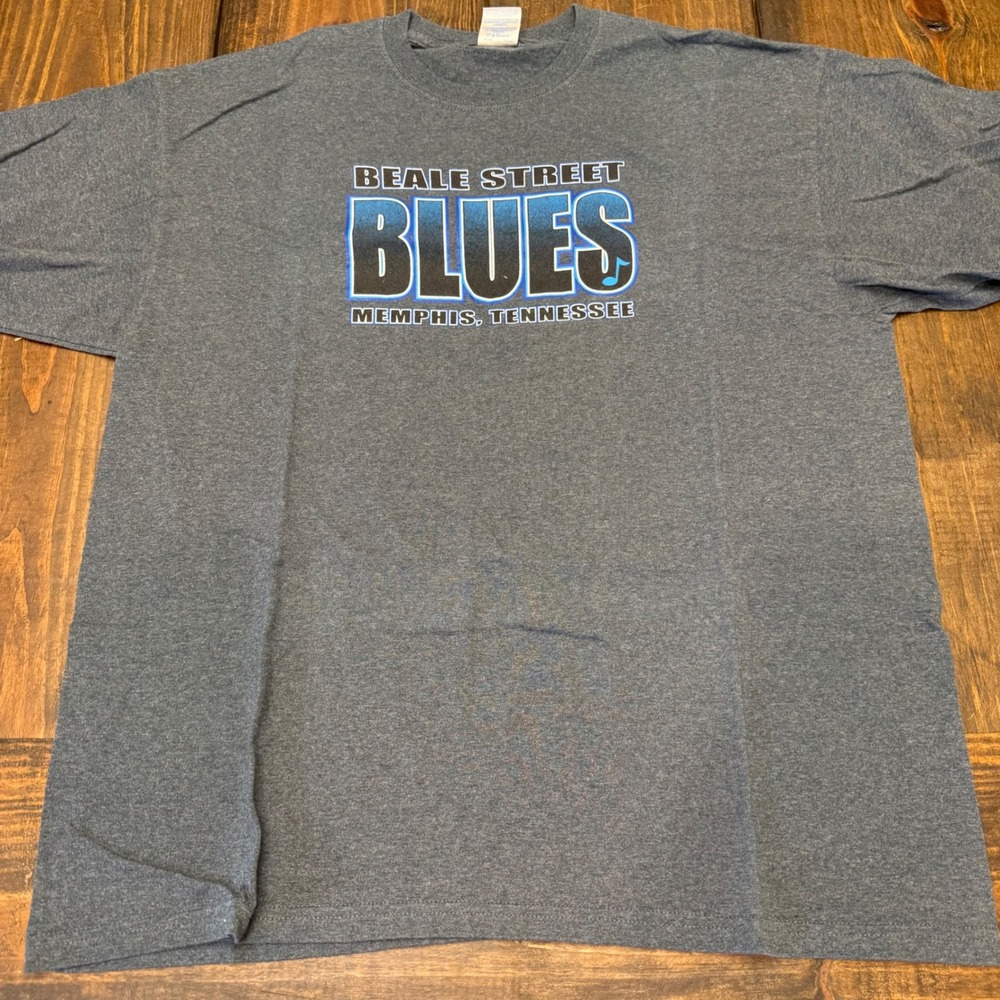 Gildan Beale Street Blues Memphis Tennessee Graphic T-Shirt Mens XL vintage - Picture 1 of 6